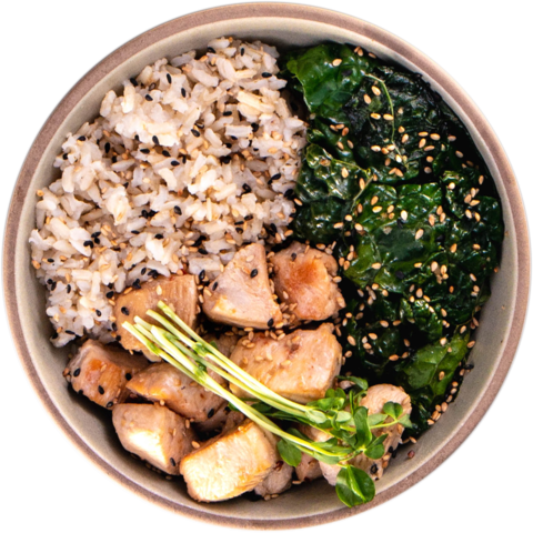 Garlic Chicken with Kale & UNCLE BEN'S® READY RICE® Whole Grain Brown 