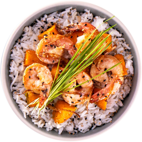 Garlic Shrimp with Sauteed Sweet Potato & UNCLE BEN'S® READY RICE® Jasmine Rice-image