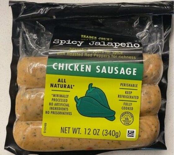Trader Joe's Spicy Jalapeno Chicken Sausage 68 g, Nutrition