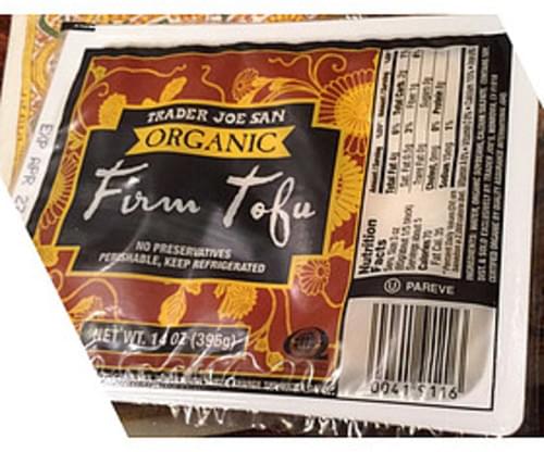 Trader Joe San Organic Firm Tofu - 85 g, Nutrition Information | Innit