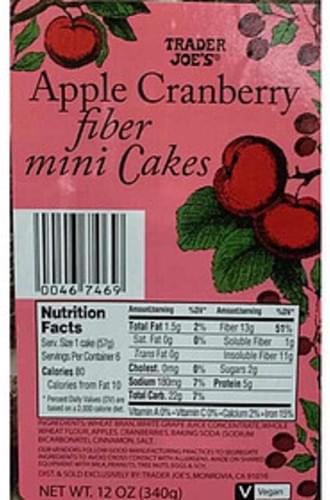 Trader Joe's Apple Cranberry Fiber Mini Cakes - 57 g