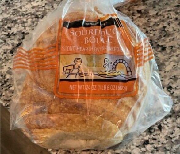 Trader Joe's Sourdough Boule Bread 52 g, Nutrition Information Innit