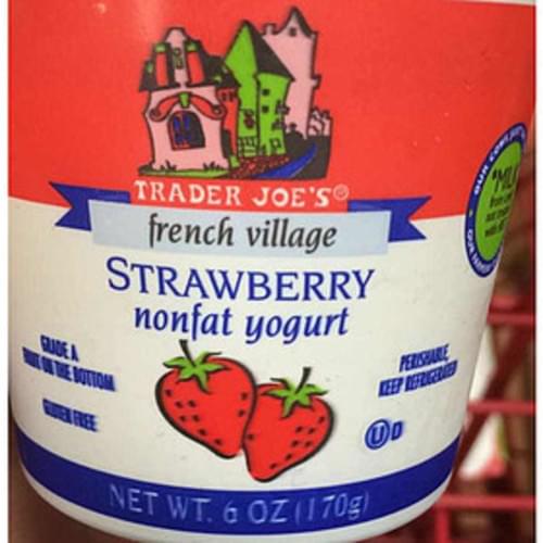 Trader Joe's French Village Strawberry Nonfat Yogurt 170 g, Nutrition Information Innit
