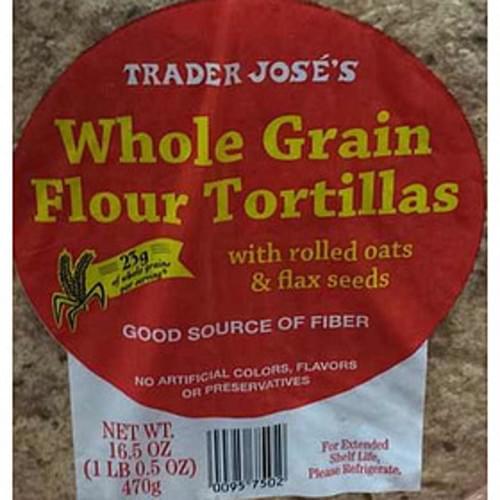 Trader Jose's Whole Grain Flour Tortillas 47 g, Nutrition Information