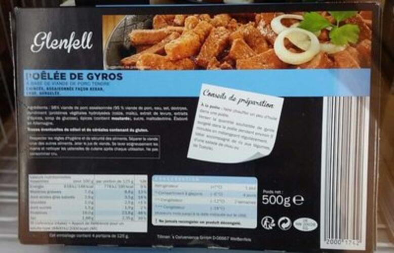 Eridanous, Glenfell, Lidl Panfried for Gyros made from soft pork