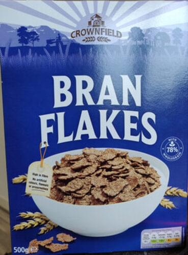 crownfield Flocos de trigo, enriquecidos com farelo. Bran flakes cereal - 500 g