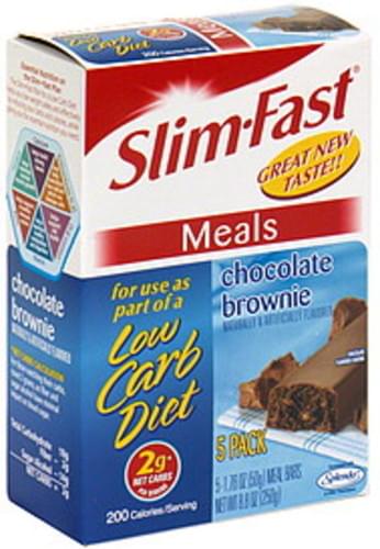 Slim-Fast Chocolate Brownie Meal Bar - 5 ea, Nutrition Information | Innit