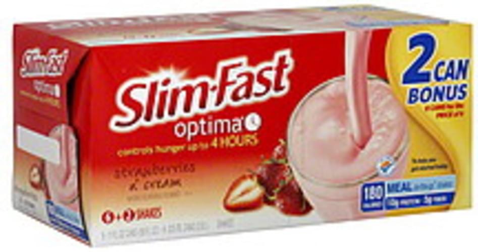 SlimFast Strawberries N' Cream Meal OnTheGo Shakes 8 ea, Nutrition