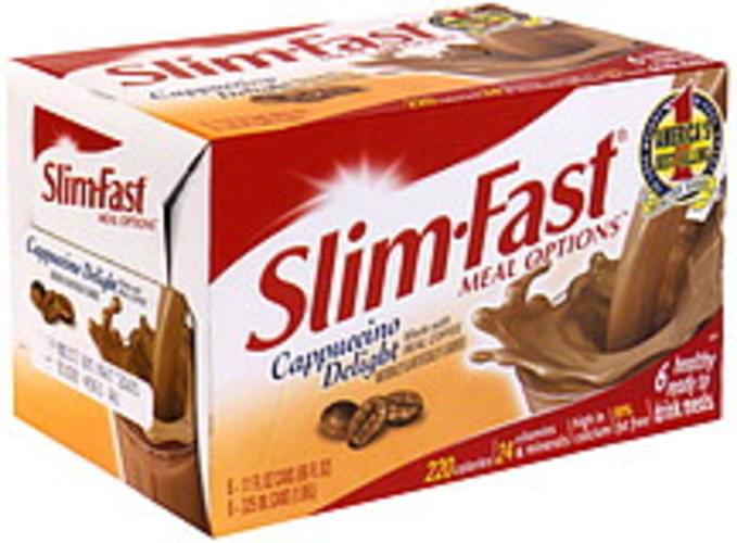 SlimFast Cappuccino Delight Healthy Ready to Drink Meal 6 ea