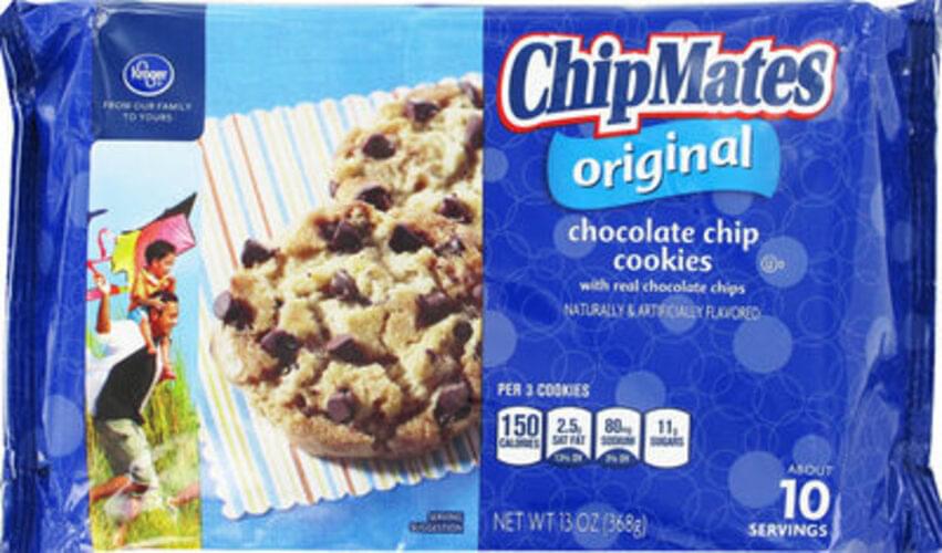 Kroger Chip Mates Chocolate Chip Cookies 36 g, Nutrition Information