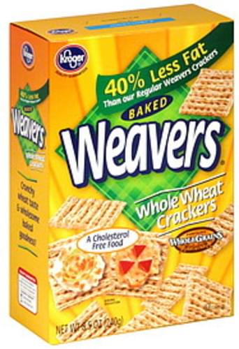 Kroger Whole Wheat, Baked Weavers Crackers - 8.5 oz