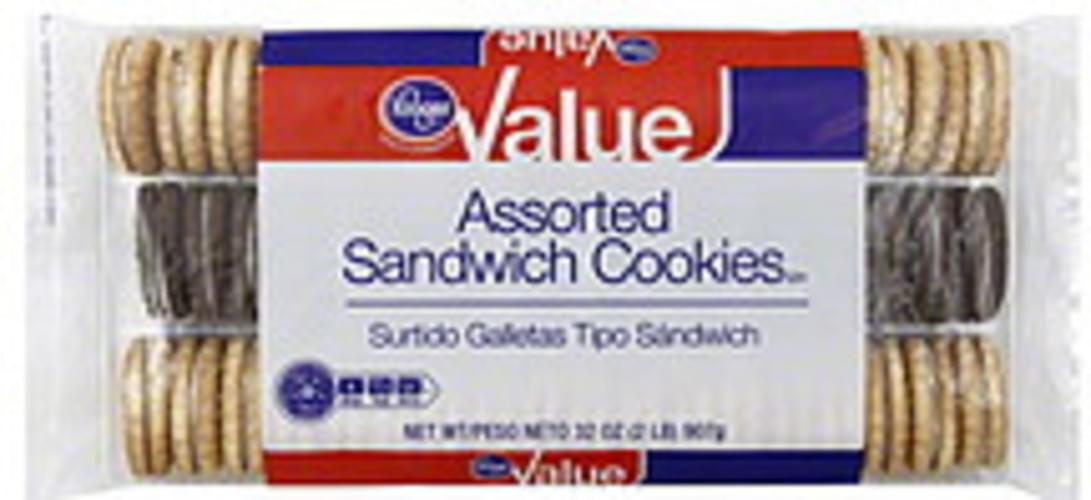 Kroger Sandwich, Assorted Cookies 32 oz, Nutrition Information Innit