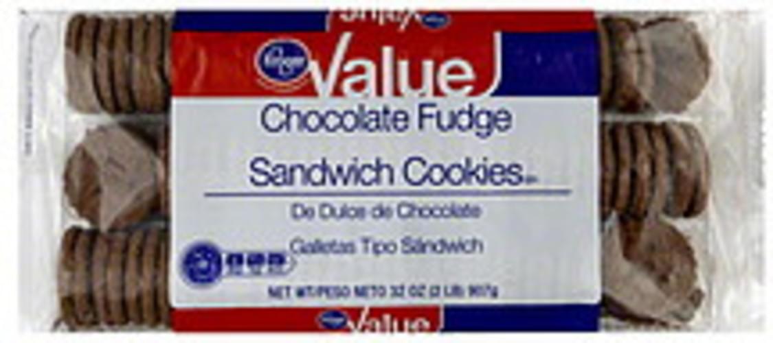 Kroger Sandwich, Chocolate Fudge Cookies 32 oz, Nutrition Information