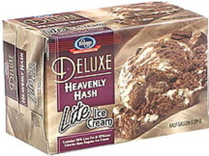 Kroger Heavenly Hash Deluxe Lite Ice Cream 0.5 gl, Nutrition