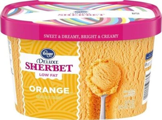 Kroger Fat Free, Orange Sherbet 48 oz, Nutrition Information Innit
