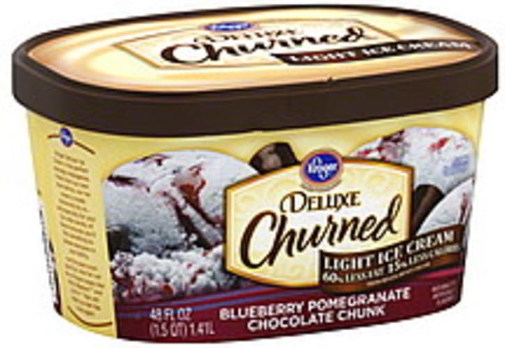 Kroger Light, Blueberry Pomegranate Chocolate Chunk Ice Cream 48 oz
