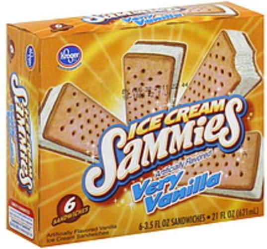 Kroger Very Vanilla Ice Cream Sandwiches 6 ea, Nutrition Information