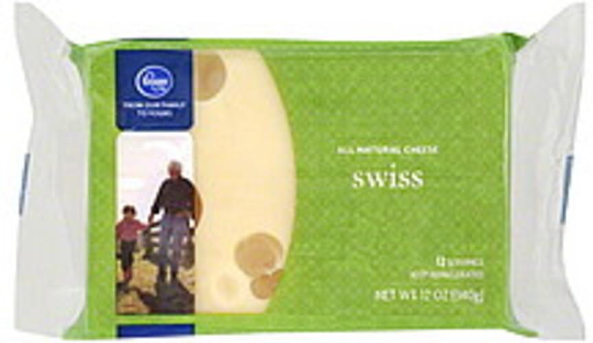 Kroger All Natural, Swiss Cheese 12 oz, Nutrition Information Innit