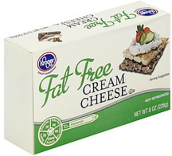 Kroger Fat Free Cream Cheese 8 oz, Nutrition Information Innit
