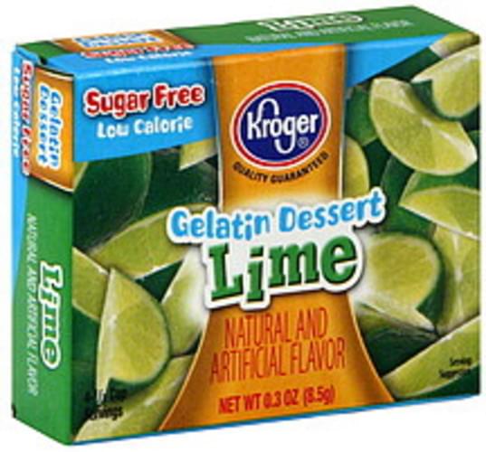 Kroger Lime Gelatin Dessert 0.3 oz, Nutrition Information Innit
