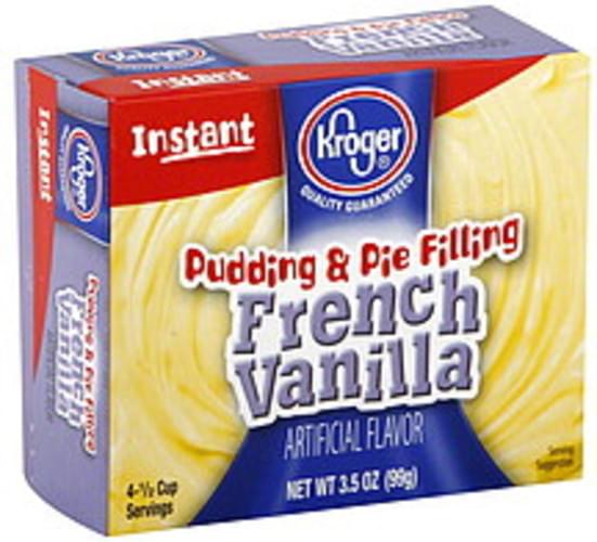 Kroger Instant, French Vanilla Pudding & Pie Filling 3.5 oz