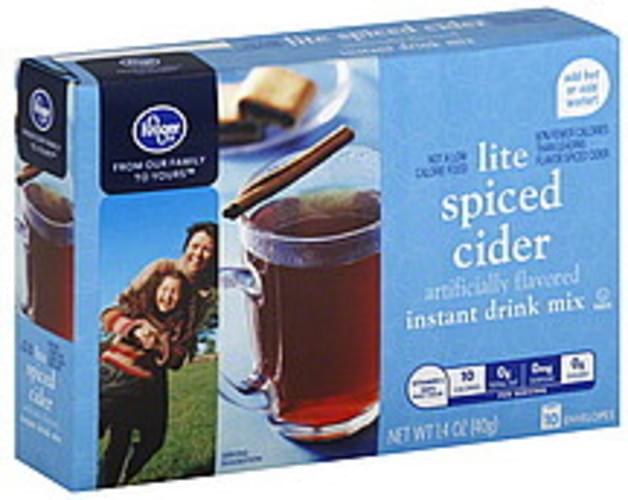 Kroger Instant, Spiced Cider, Lite Drink Mix 10 ea, Nutrition