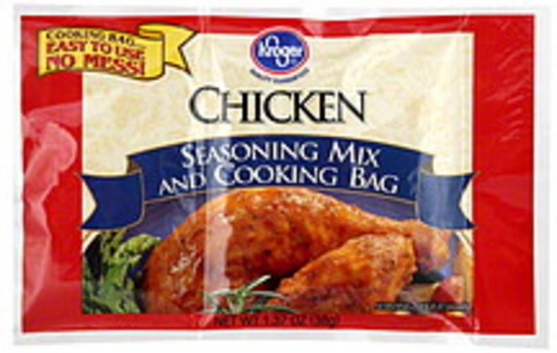 Kroger Chicken Seasoning Mix and Cooking Bag 1.37 oz, Nutrition