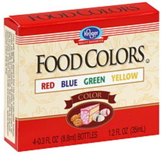 Kroger Red Blue Green Yellow Food Colors 4 Ea Nutrition Information Innit Kroger Red Blue Green Yellow Food Colors 4 Ea Nutrition Information Innit