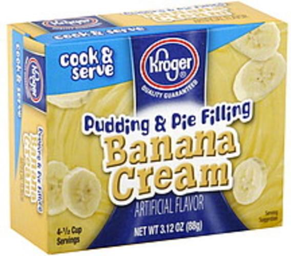 Kroger Cook & Serve, Banana Cream Pudding & Pie Filling 3.12 oz