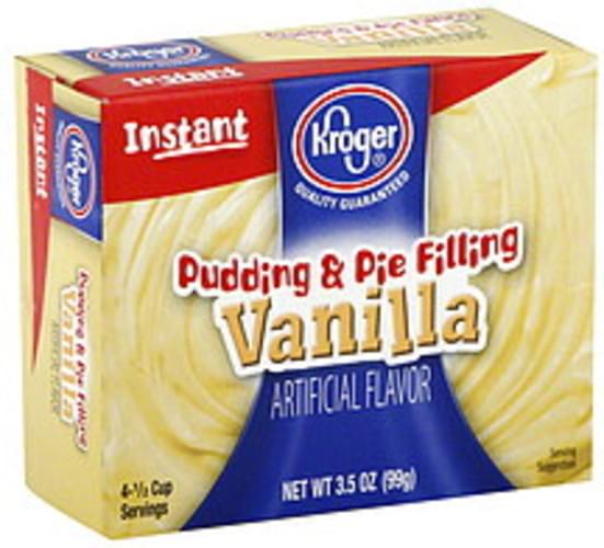 Kroger Instant, Vanilla Pudding & Pie Filling 3.5 oz, Nutrition