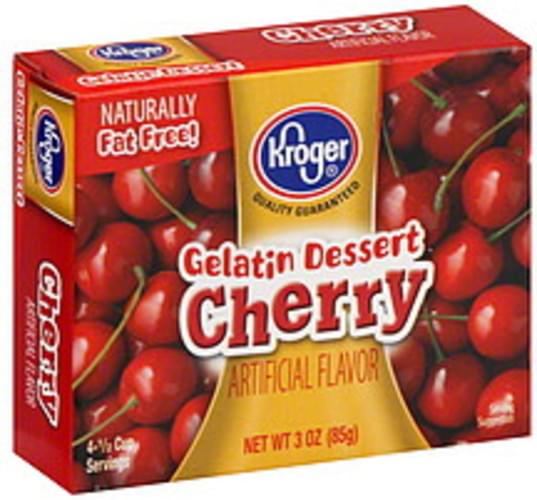 Kroger Cherry Gelatin Dessert - 3 oz, Nutrition Information | Innit