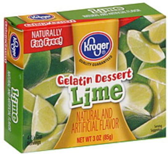 Kroger Lime Gelatin Dessert 3 oz, Nutrition Information Innit