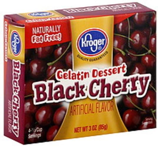 Kroger Black Cherry Gelatin Dessert 3 oz, Nutrition Information Innit