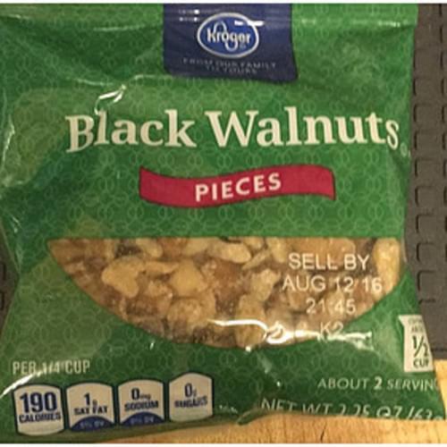 Kroger Black Walnuts Pieces 30 g, Nutrition Information Innit