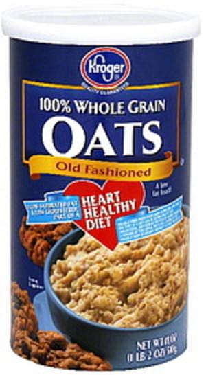 Kroger 100% Whole Grain Old Fashioned Oats - 18 oz