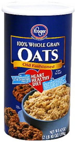 Kroger 100% Whole Grain Old Fashioned Oats - 42 oz
