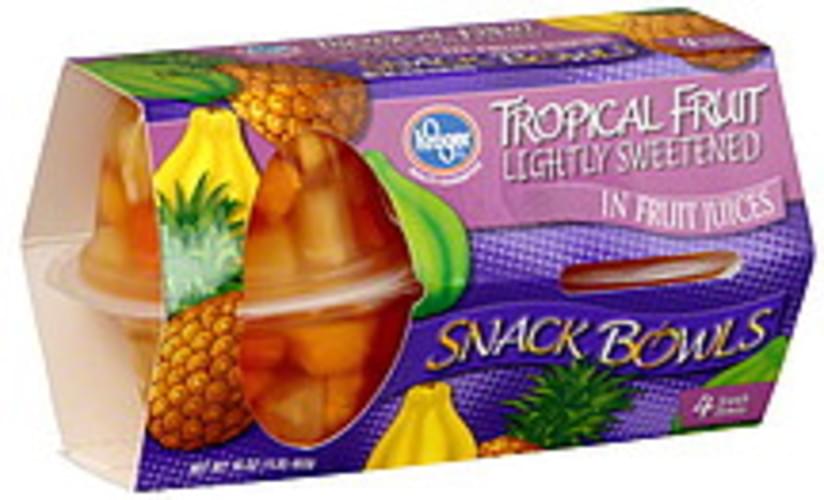 Kroger Lightly Sweetened in Fruit Juices Tropical Fruit 4 ea, Nutrition Information Innit