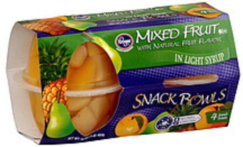 Kroger in Light Syrup Mixed Fruit 4 ea, Nutrition Information Innit