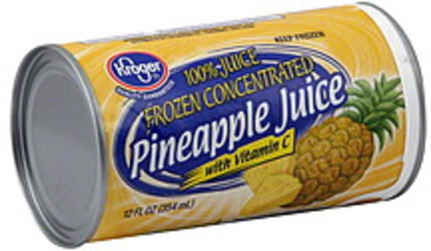 Kroger Pineapple, Frozen Concentrate 100 Juice 12 oz, Nutrition