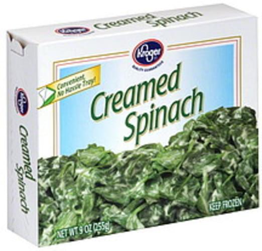 Kroger Creamed Spinach 9 oz, Nutrition Information Innit