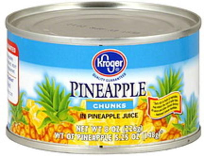 Kroger Chunks, in Pineapple Juice Pineapple 8 oz, Nutrition