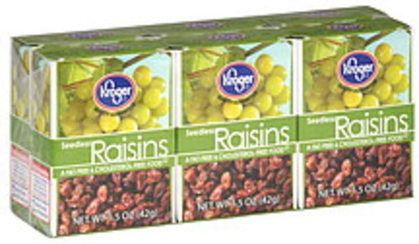 Kroger Seedless Raisins 6 ea, Nutrition Information Innit