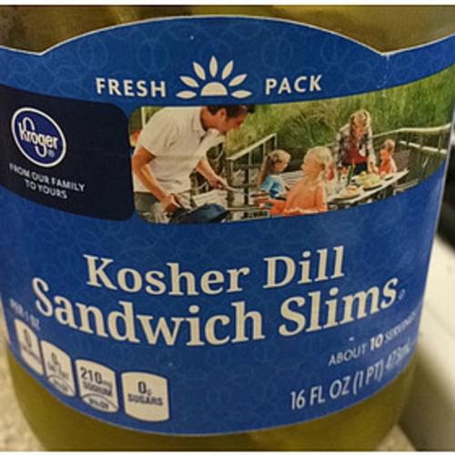 Kroger Kosher Dills 28 g, Nutrition Information Innit
