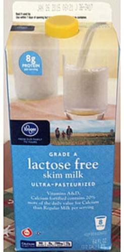 Kroger Lactose Free Skim Milk - 240 ml