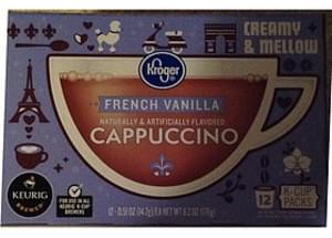 Kroger French Vanilla K-Cup Cappuccino - 15 g, Nutrition ...
