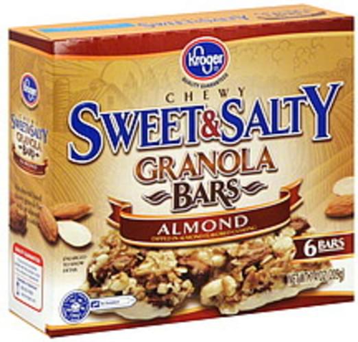 Kroger Chewy Sweet & Salty, Almond Granola Bars 6 ea, Nutrition