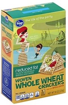 Kroger Crackers Woven Whole Wheat, Reduced Fat