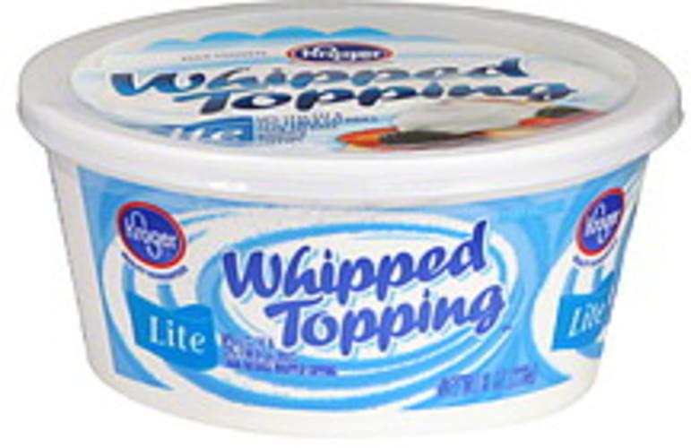 Kroger Lite Whipped Topping 8 oz, Nutrition Information Innit