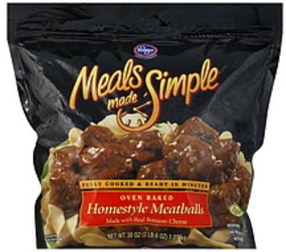 Kroger Oven Baked, Homestyle Meatballs 38 oz, Nutrition Information