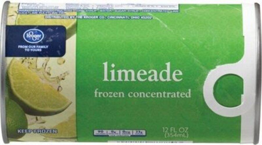 Kroger Frozen Concentrate Limeade 12 oz, Nutrition Information Innit